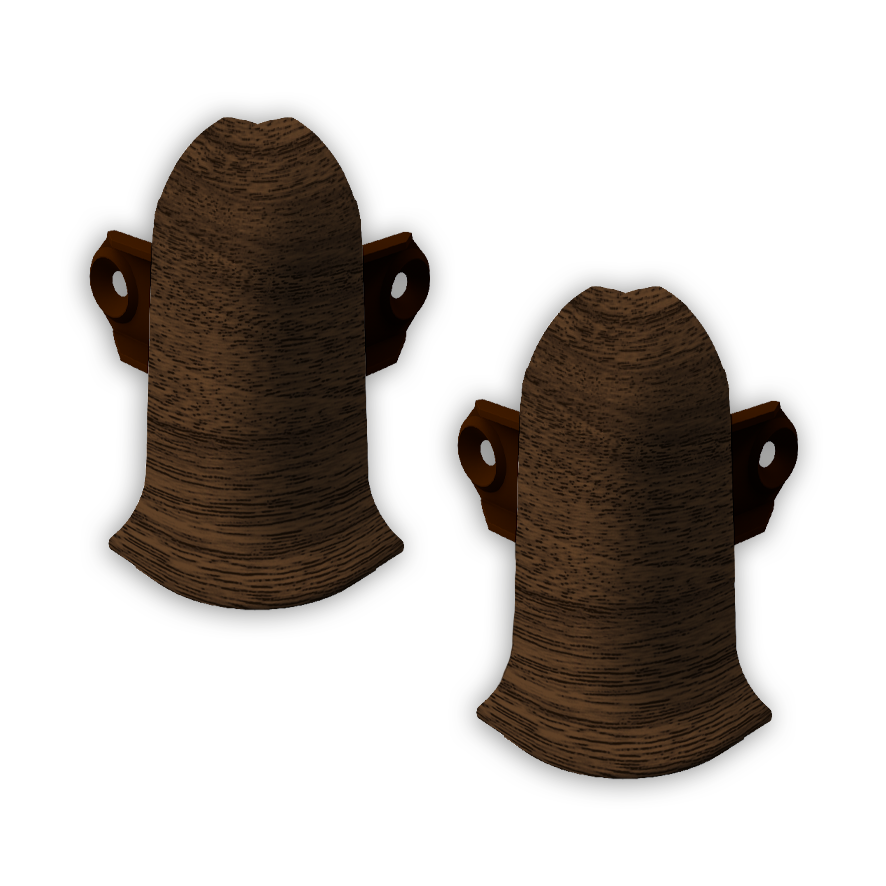 293 Угол наружный Лексида с крепежом 55мм Орех темный (20шт)