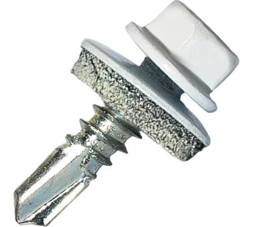 Саморез кровельный 5,5х19 RAL-9003 ярко-белый металл (4000шт)