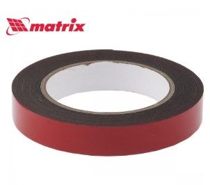 Лента клеящая двусторонняя 19мм х 5м на вспененной основе усиленная черная Matrix