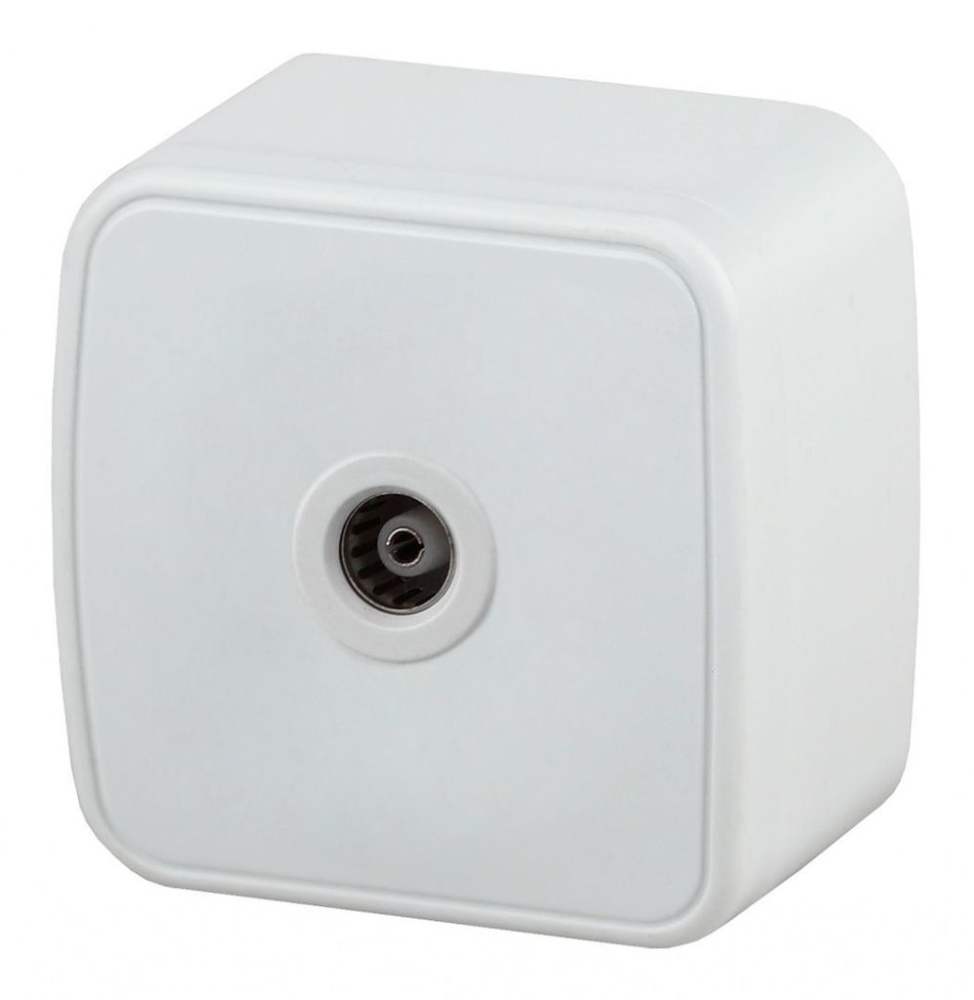 Розетка TV одиночная, IP20, ОУ, Polo, белый, 3-301-01