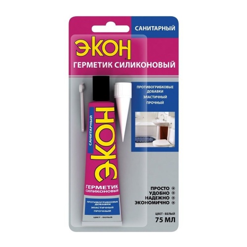 Герметик силиконовый Экон универсальный прозрачный (0,075 л)/24