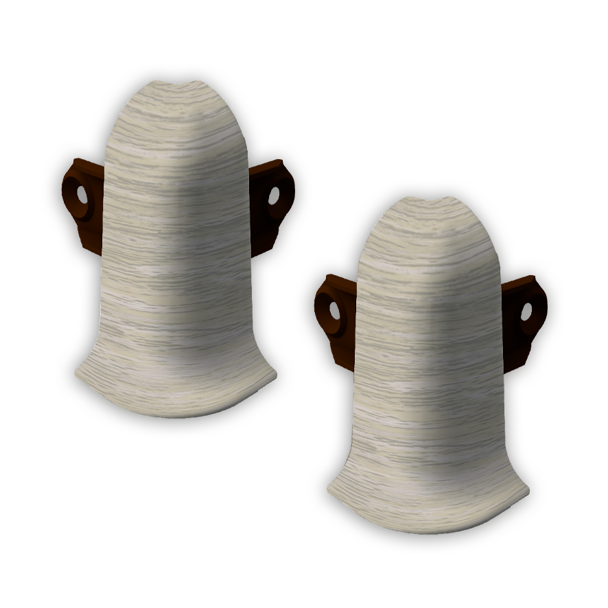 402 Угол наружный Лексида с крепежом 55мм Дуб аргенто (20/25шт)