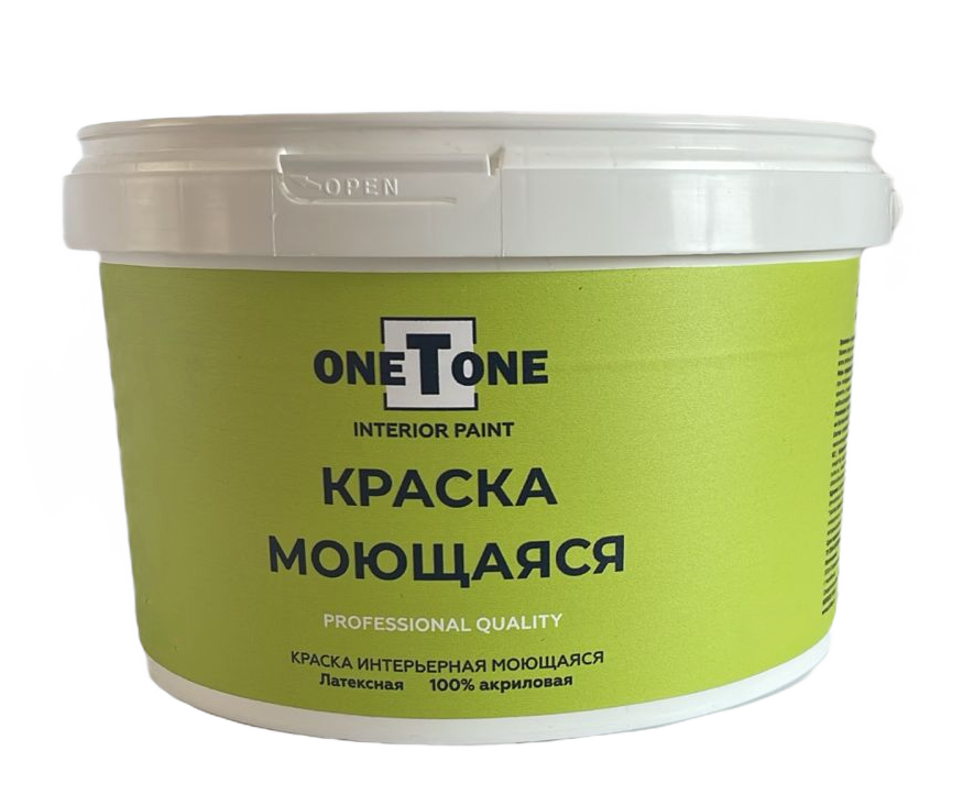 Краска моющаяся акриловая oneTone белоснежная (7 кг) /90