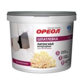 Шпатлевка ВД латексная ОРЕОЛ для внутренних работ 1,5кг