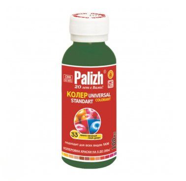 Колеровочная паста Палиж №33 - Темно - зеленый (0,1 л)