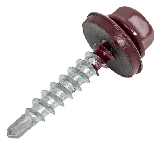 Саморез кровельный 4,8х29 RAL-3005 винно-красный дерево (4000шт)