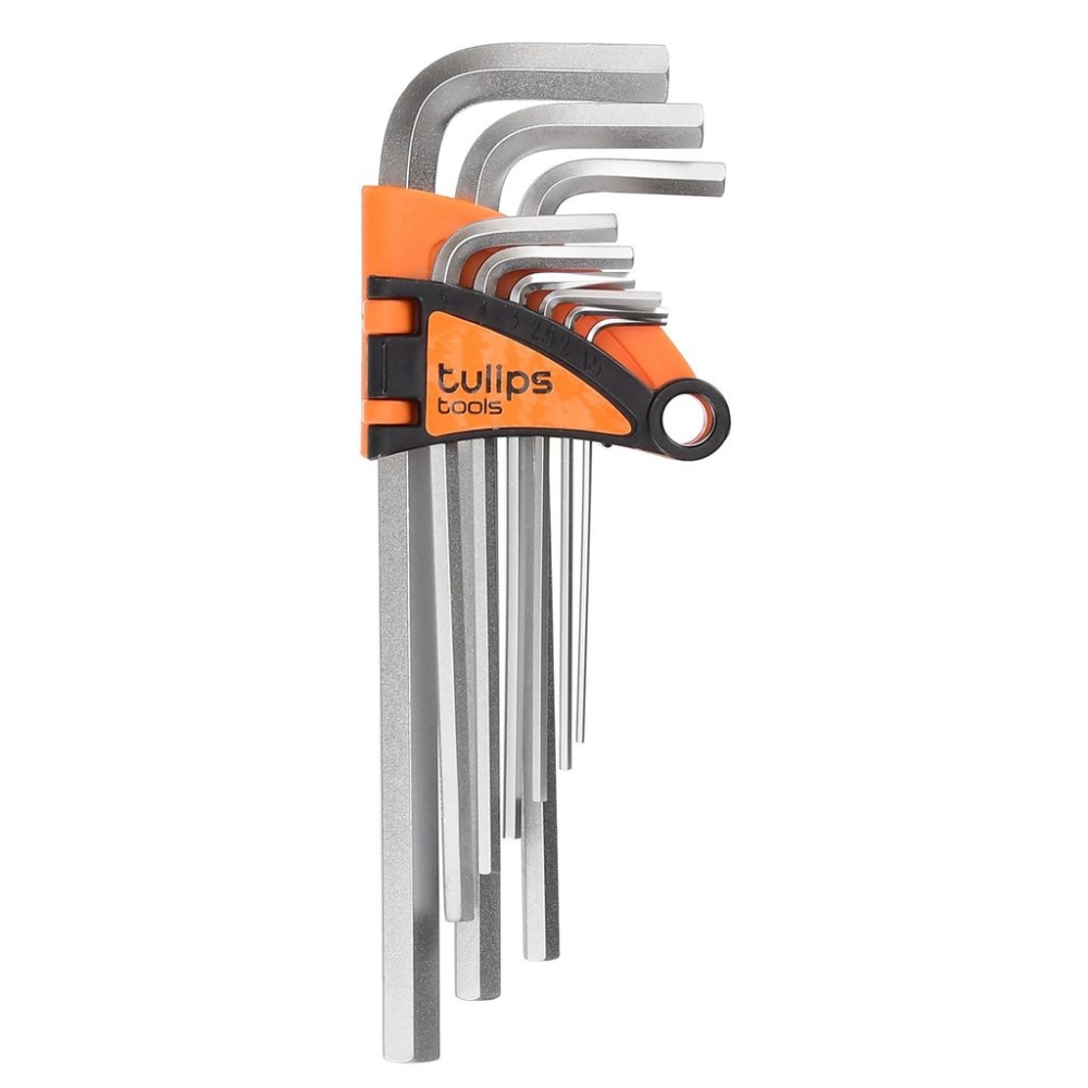 Набор ключей шестигранные, 9шт.(1,5, 5, 2,5, 3,4,5,6,8,10 мм), длинные, TULIPS