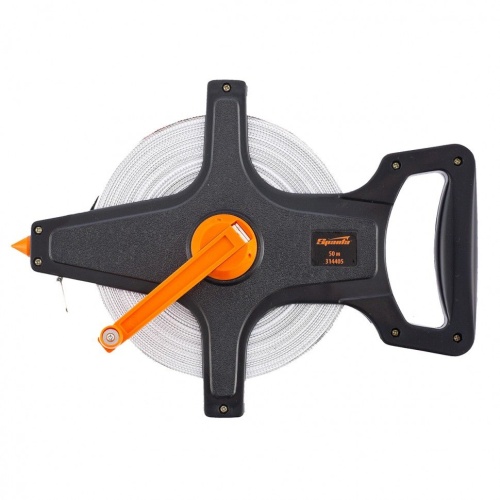 Рулетка геодезическая 50 м х 13 мм из ПВХ открытый корпус фиберглассовая