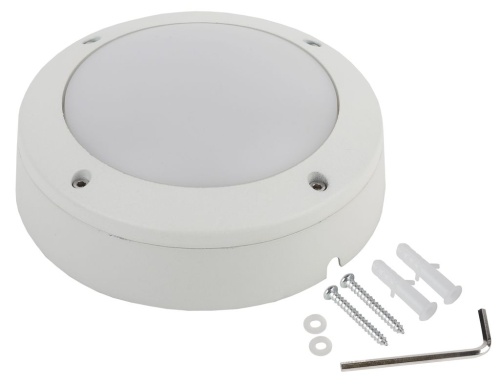 Светильник светодиодный 12 Вт 5000К IP65 145х65 ЖКХ 1140лм антивандал. круг ЭРА Б0030243