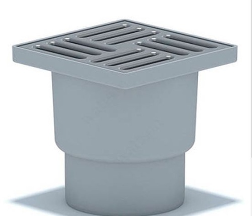Трап горизонтальный нерег. с выпуском D110 с решеткой 15х15см