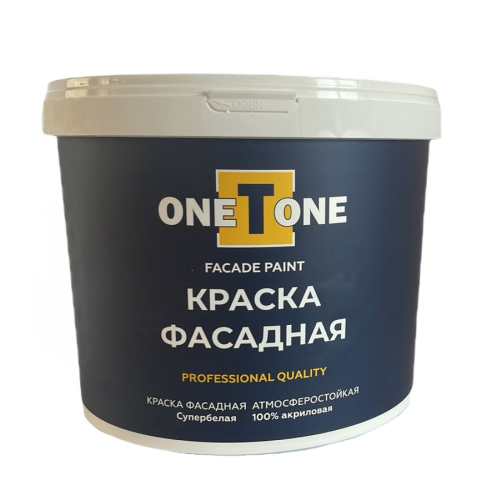 Краска акриловая фасадная oneTone белоснежная (3 кг) /144