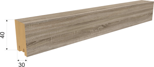 Интерьерная рейка МДФ STELLA Ривьера Дуб Винтаж 40х30х2700 (4)