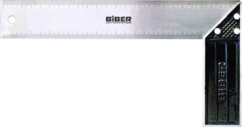 Угольник 250 мм столярный ПРОФИ нержавеющая сталь гравировка (12/120) БИБЕР