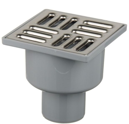 Трап вертикальный нерег. с выпуском D50 с решеткой 10х10см