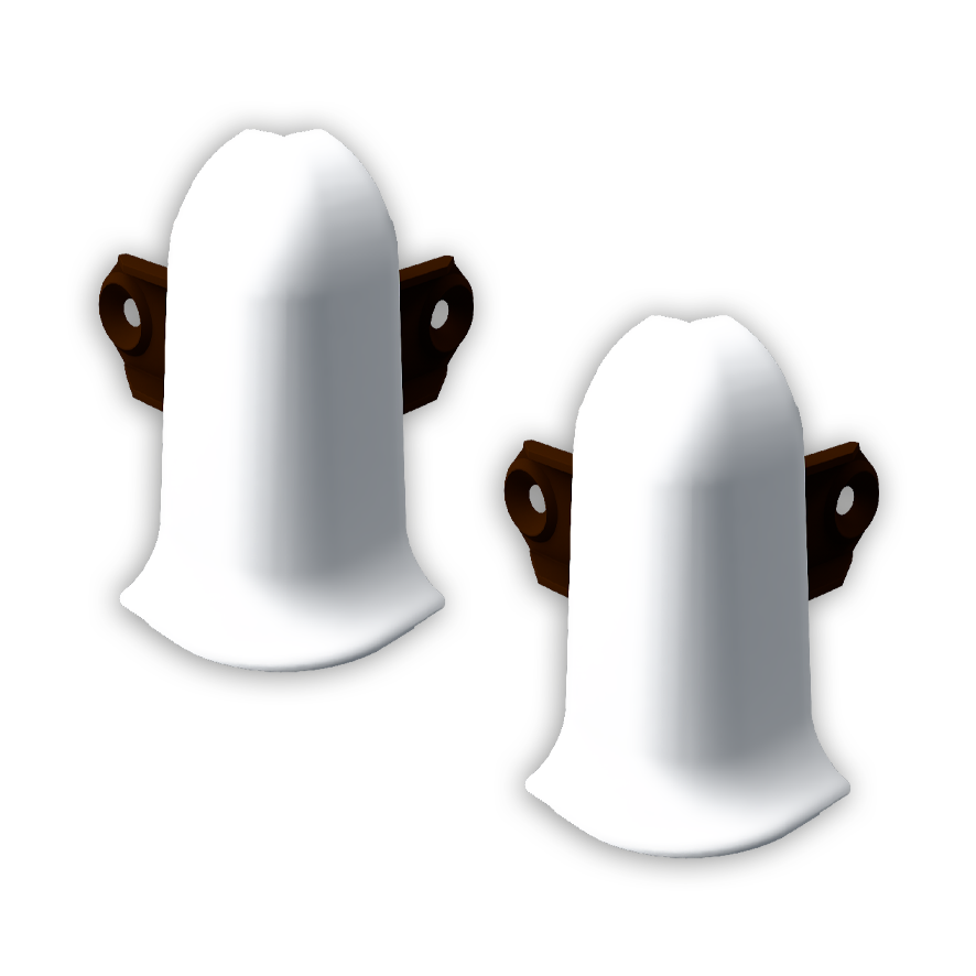 001 Угол наружный Лексида с крепежом 55мм Белый (20шт)