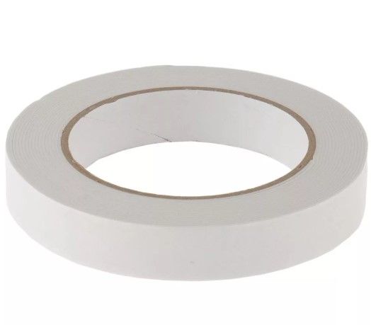 Лента клеящая двусторонняя 19мм х 5м на вспененной основе усиленная белая Matrix