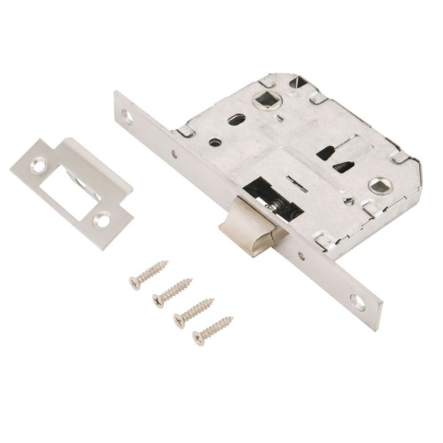 Защелка L7050 S CP хром планка 18мм б/ручек с фиксатором Аллюр