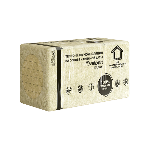 Утеплитель Vetonit (ISOVER) Фасад-Оптима 100х600х1000 (уп.3шт 1,8м2 0,18м3) УПК+ПАЛ пл.110