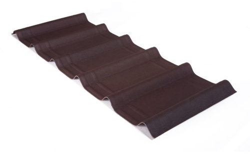 Черепица Ондувилла БРАУНИ (коричневый) 3D 1070х400 (уп.-15шт., палл.900шт.)