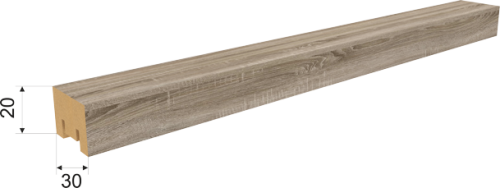 Интерьерная рейка МДФ STELLA Милана Дуб Винтаж 20х30х2700 (8)