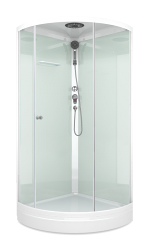 Душевая кабина Domani-Spa Simple V1.2 high 900х900х2180, бел. стенки, мат. стекла ,низкий поддон
