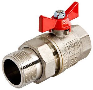 Кран шар. америк. 3/4 с накид. гайкой бабочка СТМ