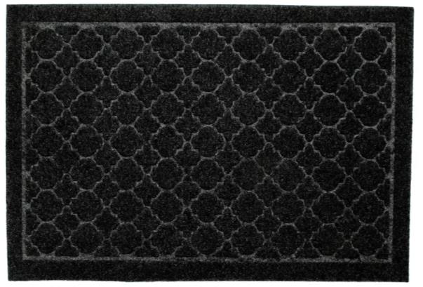 Коврик влаговпитывающий "Орнамент" 60x90 см прямоугольник черный (уп=10шт)