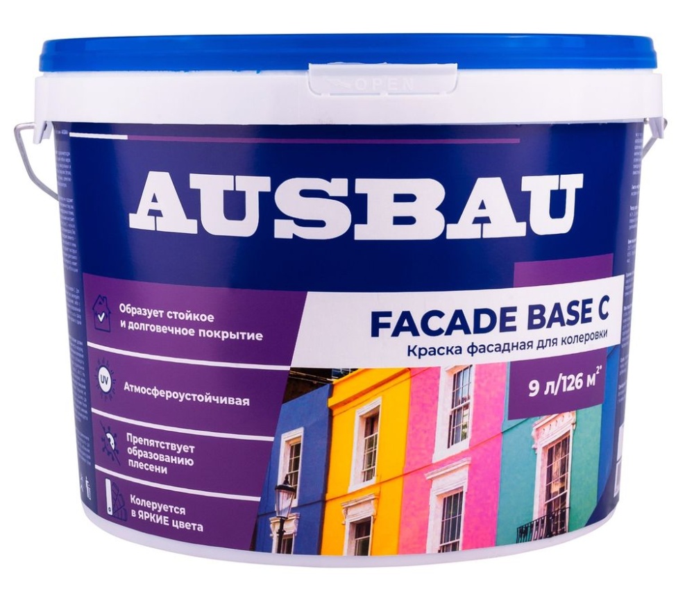 Краска латексная фасадная AUSBAU FAСADE BASE С (9 л) /44
