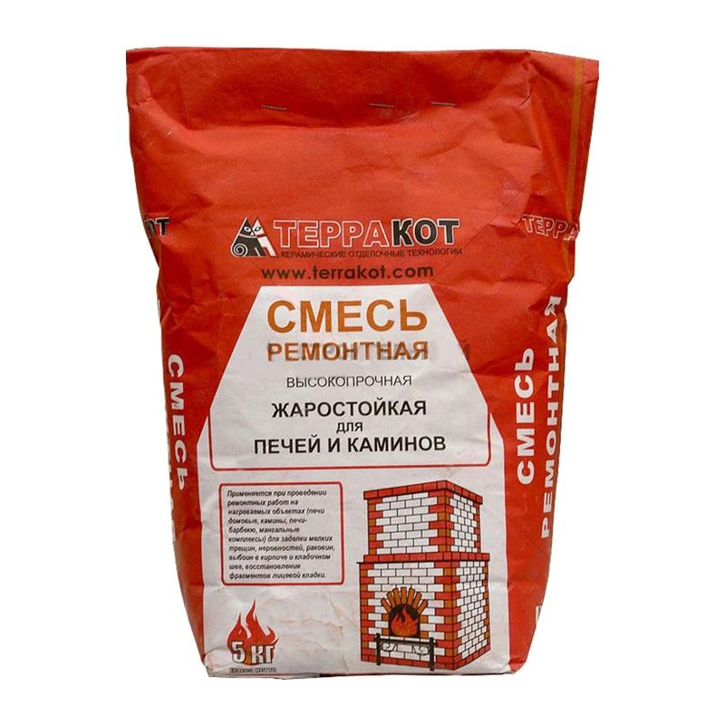 Ремонтный состав ТЕРРАКОТ для каминов и печей жаростойкий (5 кг) /4