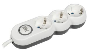 Удлинитель 3х5м с заземлением 16 А IP20 Uno У03В 2Р+РЕ 250В 3 х 1,5 IEK