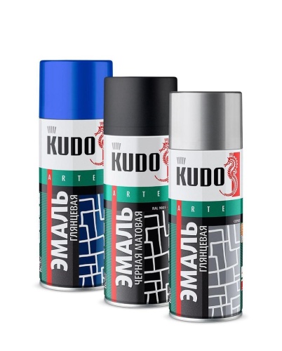 Эмаль аэрозольная алкидная Kudo KU-1101 белая матовая (520 мл) /6