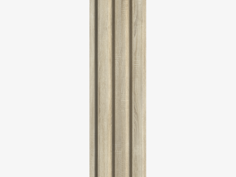 Панель МДФ STELLA Стеновая Реечная 2700x119x16 Beats De Luxe Дуб Сонома (уп.4шт.)