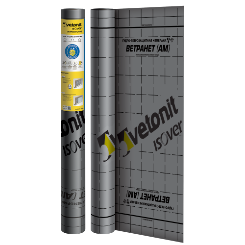 Гидро-ветрозащитная паропроницаемая мембрана Vetonit (ISOVER) Ветранет (АМ) 70м2
