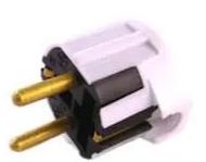 Вилка угловая 16А штепс. с заземлением белая БЕЛТИЗ В16-003