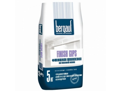 Шпатлевка BERGAUF Finish Gips (5 кг) /6