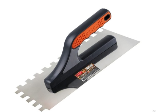 Гладилка 130 х 280 мм зубчатая 8 х 8 мм нержавеющая сталь 3К DECOR