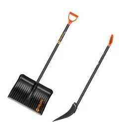 Лопата снеговая 490х410 FINLAND с черенком