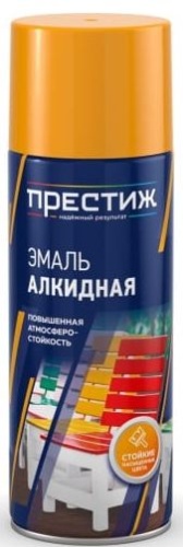 Эмаль аэрозольная алкидная ПРЕСТИЖ Черная матовая (425 мл)