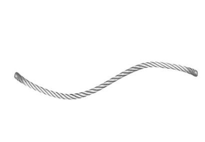 Трос в оплетке ПВХ 2/3 (1м) СВФС