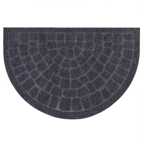 Коврик влаговпитывающий "Steen" 45х75 см полукруг серый