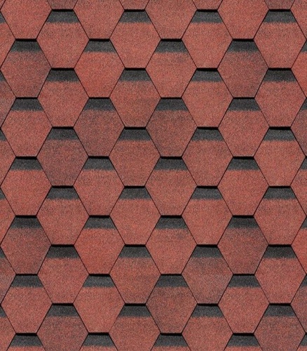 Черепица Docke PIE EURASIA/ Шестигранник/ Красный (1уп. 3м2) (42)