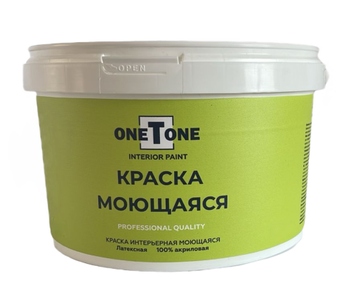 Краска моющаяся акриловая oneTone белоснежная (7 кг) /90