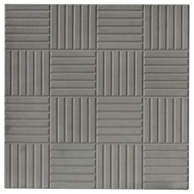 Плитка тротуарная Паркет Серая 300х300х30мм (11шт/1м2)