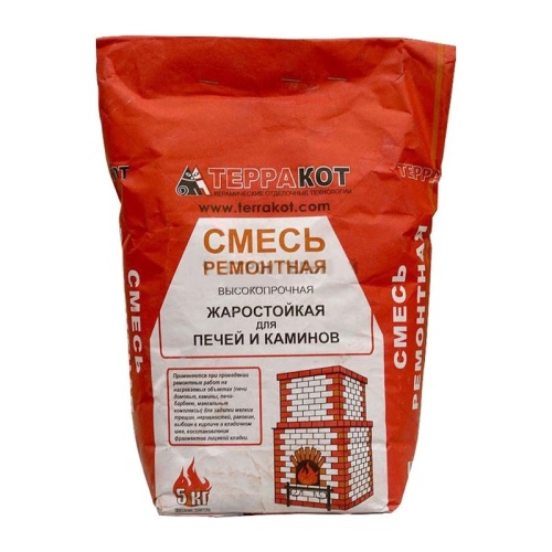Ремонтный состав ТЕРРАКОТ для каминов и печей жаростойкий (5 кг) /4