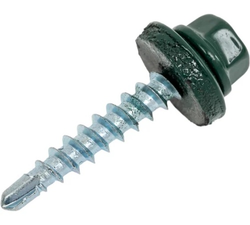 Саморез кровельный 4,8х29 RAL-6005 зеленый мох дерево (4000шт)