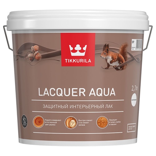 Лак интерьерный акрилатный TIKKURILA LACQUER AQUA EP полуглянцевый (2,7 л)