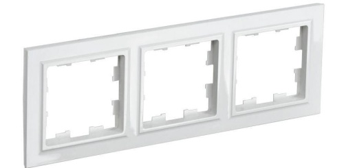 Рамка 3-м BRITE РУ-3-БрБ бел. IEK