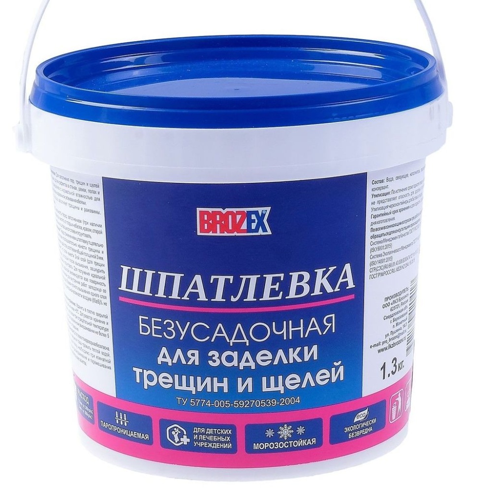 Шпатлевка BROZEX для щелей акриловая (3 кг) /4