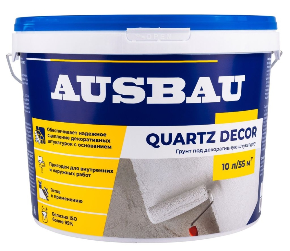Грунт готовый под декоративную штукатурку AUSBAU QUARTZ DECOR (10 л) /44
