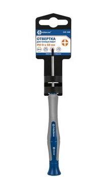 Отвертка для точных работ КОБАЛЬТ Ultra Grip PH 0*50 мм CR-V, двухкомп.рукоятка
